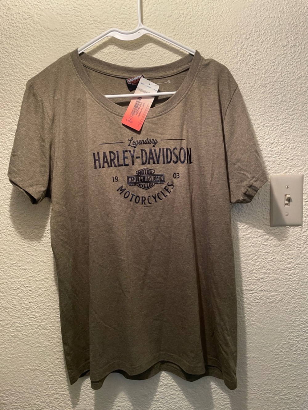 Harley-Davidson Olive Green Logo Short Sleeve Tee